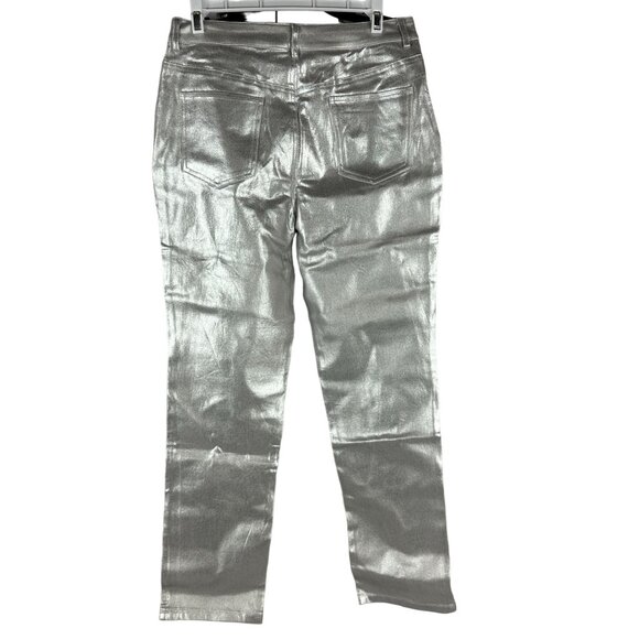 Blue B. Collection Womens Silver Metallic Pants Size Medium - Picture 7 of 7